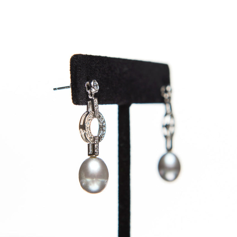 Pearls and Crystal Earrings