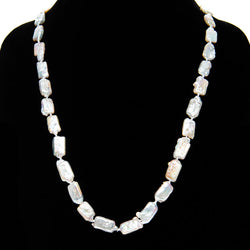 Long White Pearl Necklace