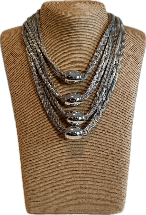 Short multi strand necklace