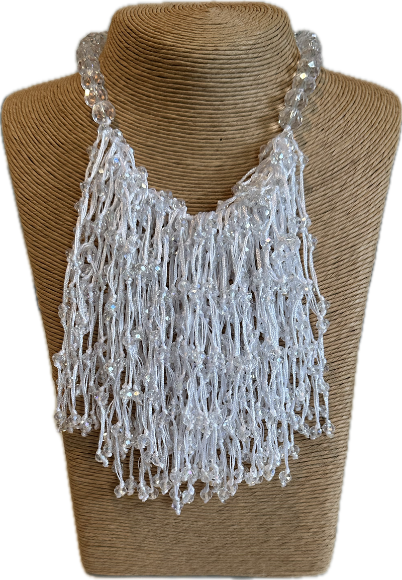 Crystal strand necklace