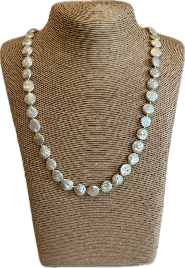 Coin pearl necklace