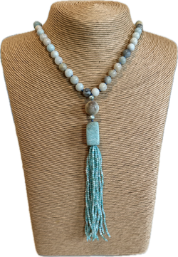 Stone tassel necklace