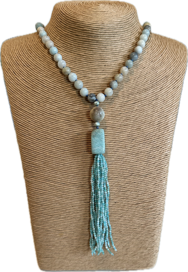 Stone tassel necklace