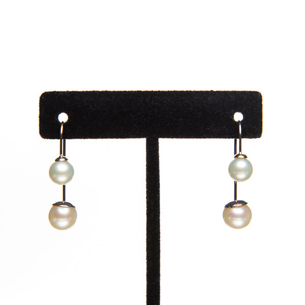 Double Pearl Earrings