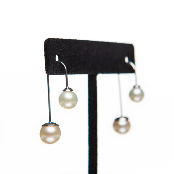 Double Pearl Earrings