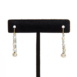Covered Bangle Pearl Earrings