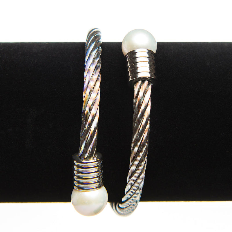 Double Pearl Bangle