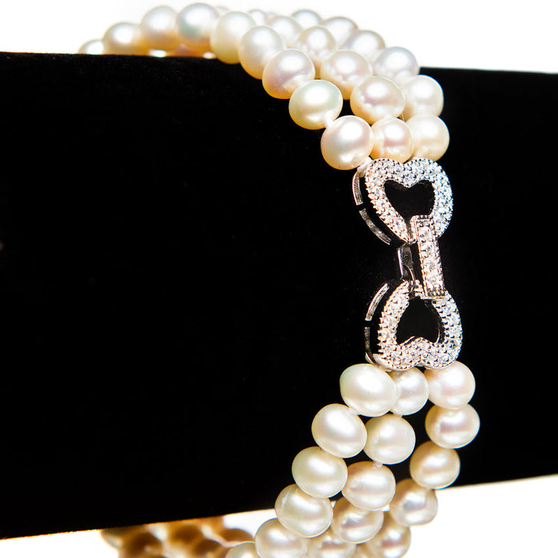 Triple Strand Pearl Bracelet