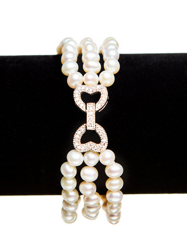 Triple Strand Pearl Bracelet