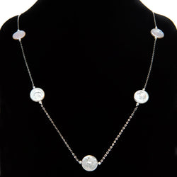 Coin Pearl Chain Necklace