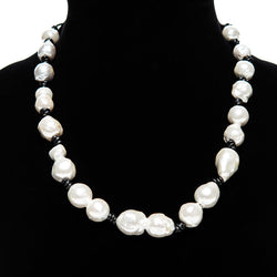 Pearl and Leather Necklace