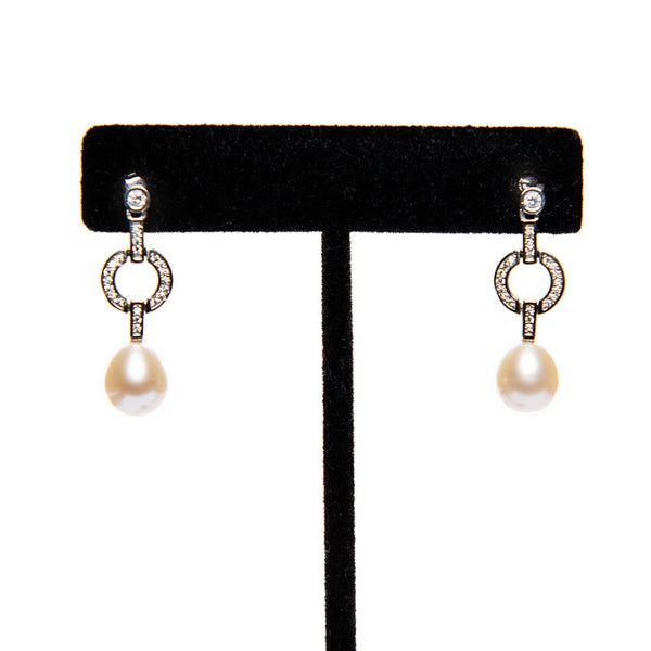 Pearls and Crystal Earrings