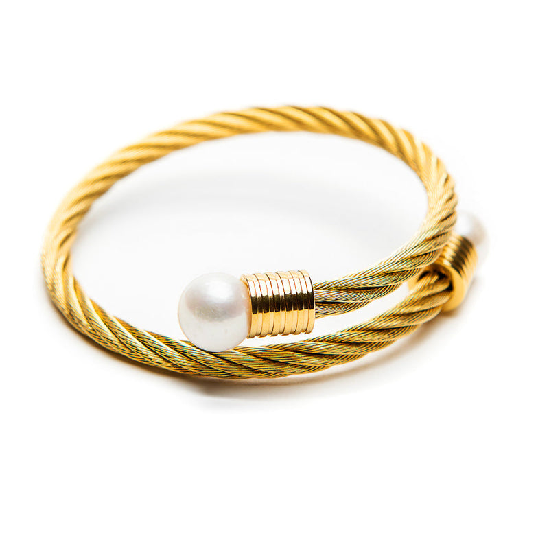 Double Pearl Bangle