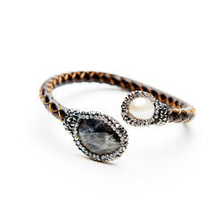 Leather Pearl Bracelet