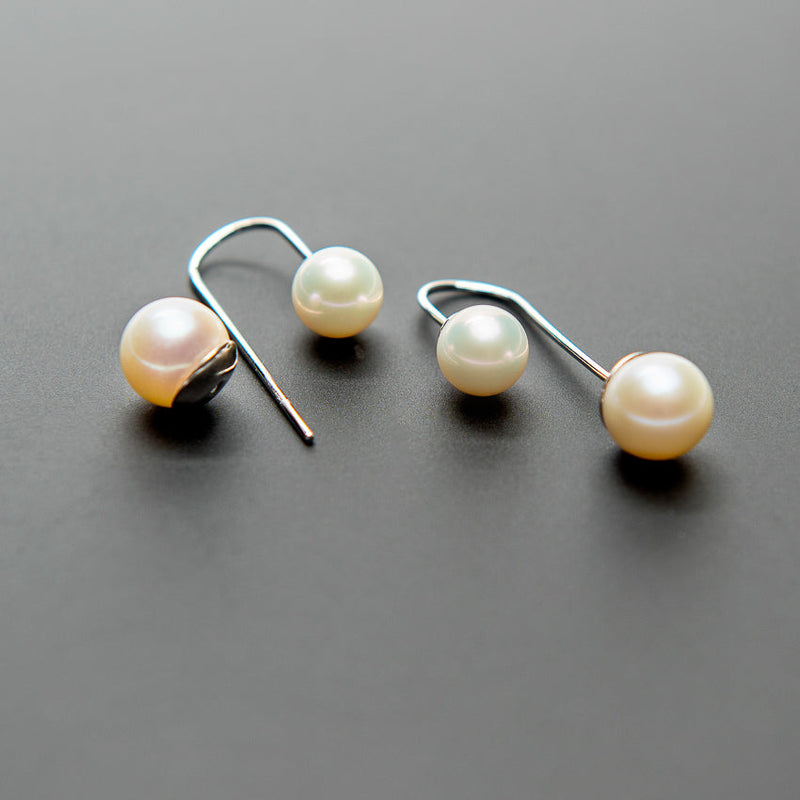 Double Pearl Earrings