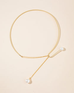 Gold Collar Pearl Necklace