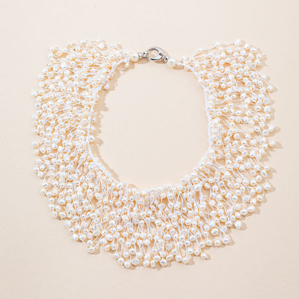 Linton Jewelry Multi Pearl Collar Necklace