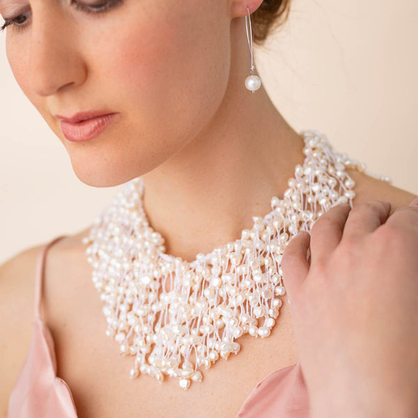 Linton Jewelry Multi Pearl Collar Necklace